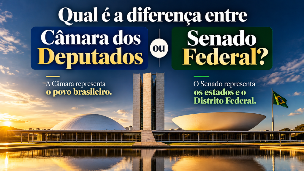 Qual é a diferença entre Câmara dos Deputados e Senado Federal?