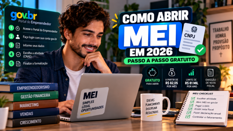 Como abrir um MEI em 2026: passo a passo gratuito