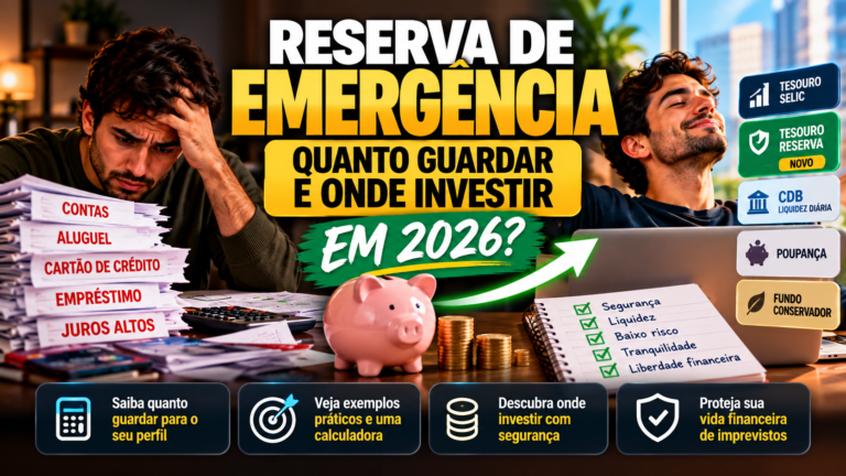Reserva de emergência: quanto guardar e onde investir em 2026?